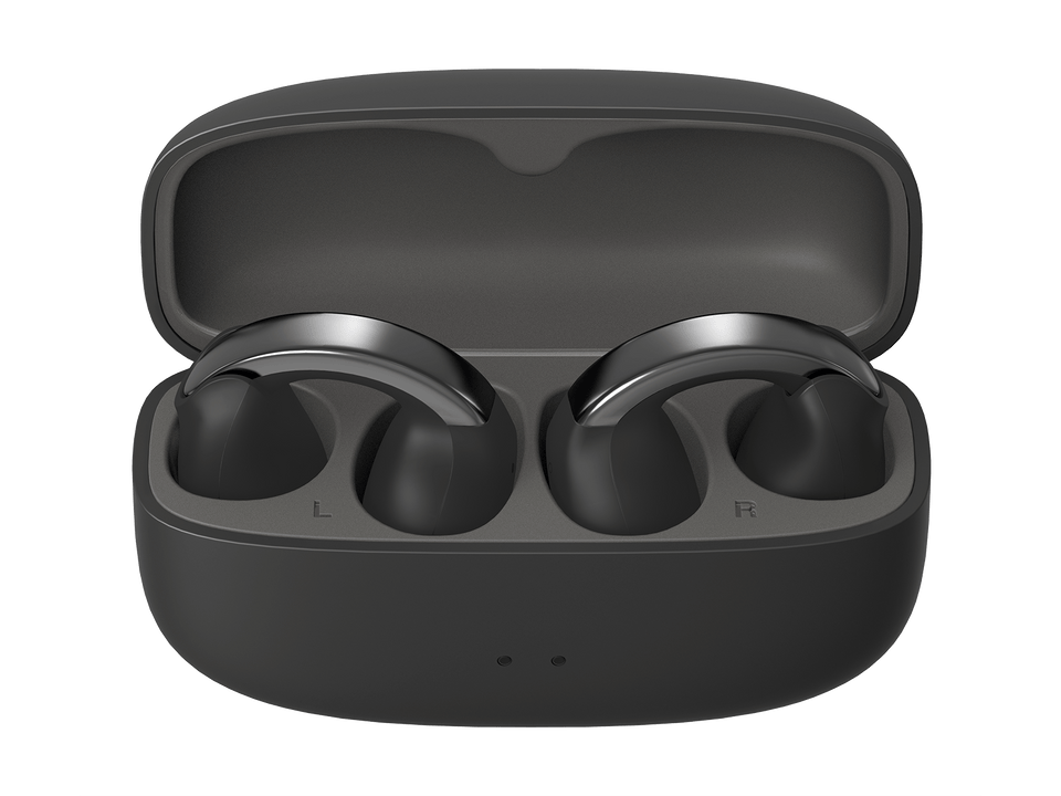 JVC Wireless Open-Earcuff Earbuds - Nearphones - Coal Black