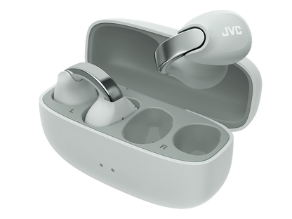 JVC Wireless Open-Earcuff Earbuds - Nearphones - Ice Gray