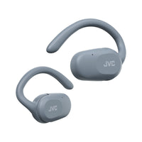 JVC HA-NP40T Nearphones Wireless Open-Ear Earbuds - Blue earbuds side view