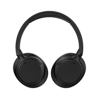 JVC HA-S75N Active Noise Cancelling Wireless Over-Ear Headphones - Black folded flat view