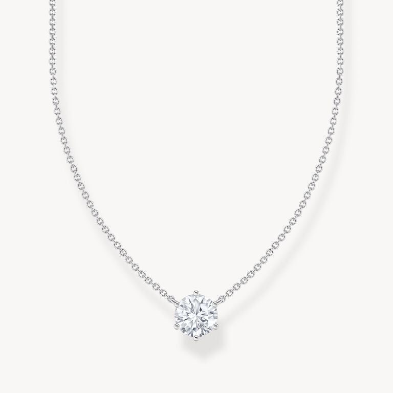 Thomas Sabo Basic White Silver Necklace with Pendant
