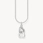 Thomas Sabo Basic White Silver Necklace witih Intertwined Hearts Pendant