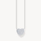 Thomas Sabo Silver Necklace with Heart Pendant and  White Zirconia