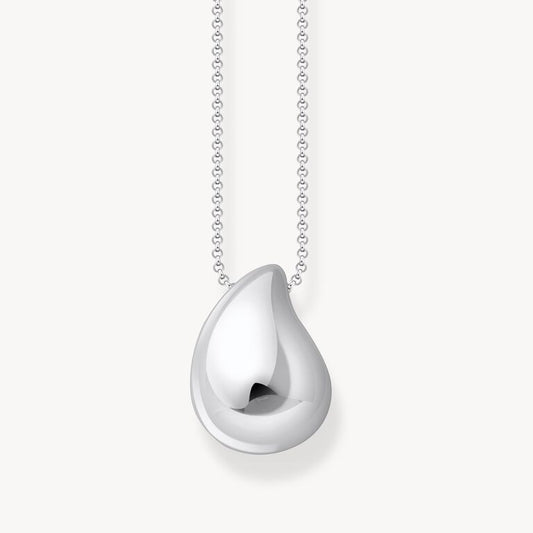 Thomas Sabo Silver Necklace With Pendant In Organic Drop-Shape