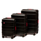 LUNA Luca 3Pc 100% Polycarbonate Luggage Set (20 inches, 24 inches, 28 inches) - Matte Black