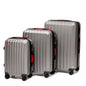 LUNA Olivia 3Pc ABS Luggage Set (20 inches, 24 inches, 28 inches) - Grey