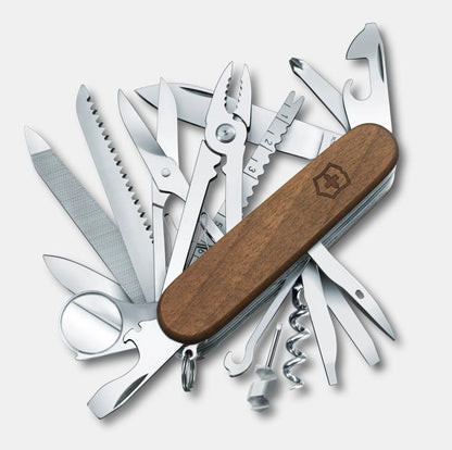Victorinox Swiss Champ Walnut Pocket Knife Tool - Walnut