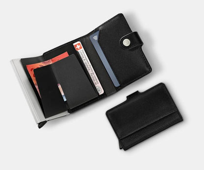 Victorinox Altius Secrid Leather Essential Card Wallet -Black
