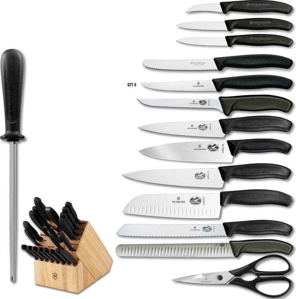 Victorinox Swiss Classic 22-Pc Knife Block Set - Black