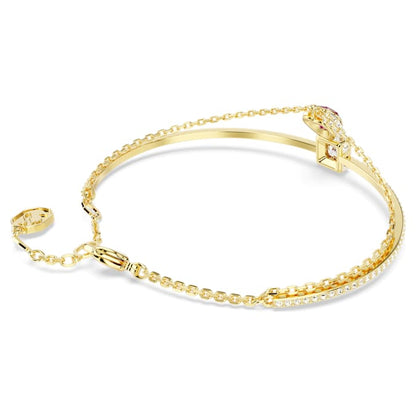 Swarovski Chroma Bangle Heart, Red, Gold-Tone Plated