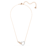 Swarovski Hyperbola Necklace, Infinity and Heart, White, Mixed Metal Finish — 5518865 — view 2