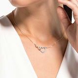 Swarovski Hyperbola Necklace, Infinity and Heart, White, Mixed Metal Finish — 5518865 — view 6