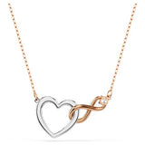 Swarovski Hyperbola Necklace, Infinity and Heart, White, Mixed Metal Finish — 5518865 — view 5