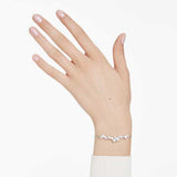 Swarovski Constella Bangle, Crystal Pearl, Round Cut, White, Rhodium Plated — 5705618 — view 5