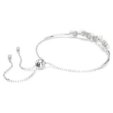 Swarovski Constella Bangle, Crystal Pearl, Round Cut, White, Rhodium Plated — 5705618 — view 4
