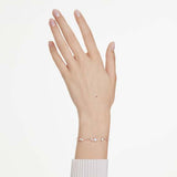 Swarovski Constella Bracelet, Crystal Pearl, Round Cuts, White, 18K Rose Gold Finish — 5729505 — view 5