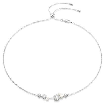 Swarovski Constella Necklace Bar, White, Rhodium Plated