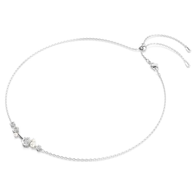 Swarovski Constella Necklace Bar, White, Rhodium Plated