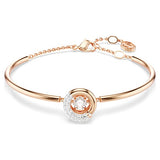 Swarovski Dextera Bangle, Round Cut, White, Rose Gold-tone Finish — 5692259 — view 1