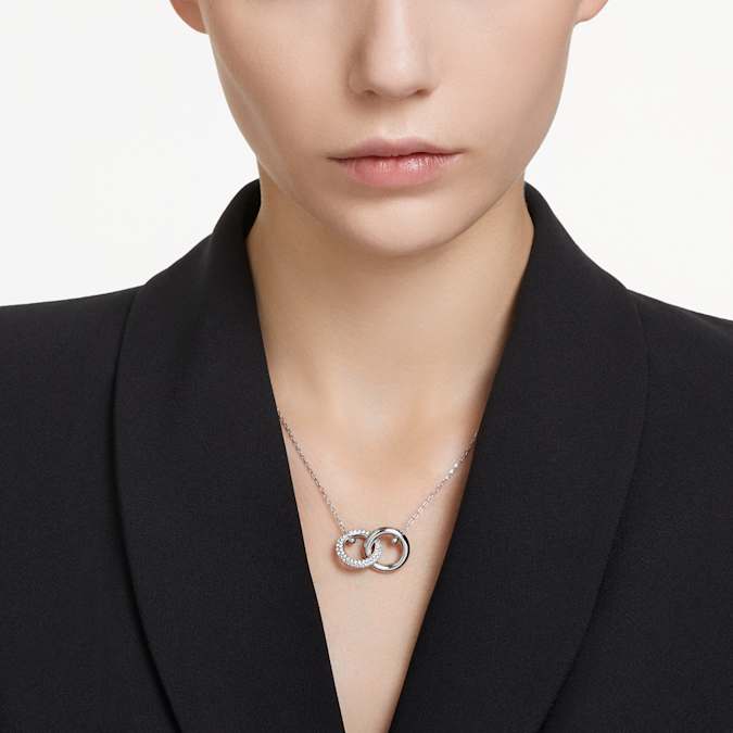 Swarovski Dextera Pendant Interlocking Loop - White