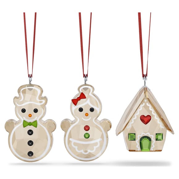 Swarovski Holiday Cheers Gingerbread Ornament Set — 5701511 — view 1
