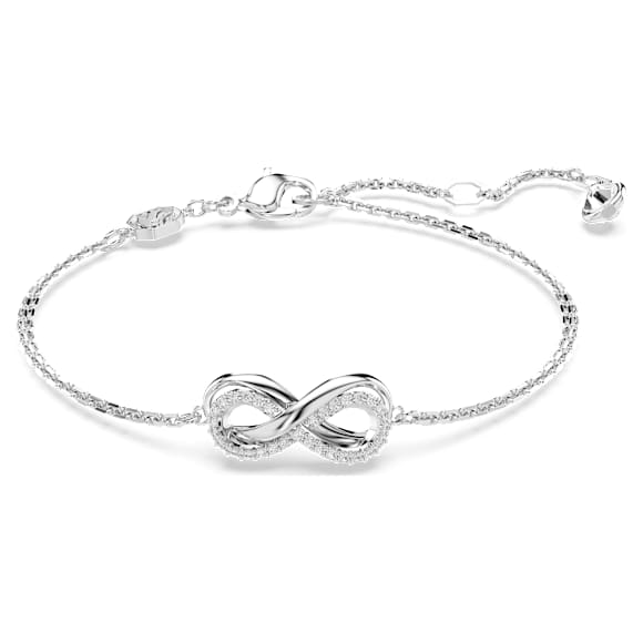 Swarovski Hyperbola Bracelet, Infinity, White, Rhodium Plated — 5679664 — view 1