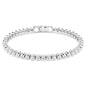 Swarovski Emily Bracelet, Round Cut, White, Rhodium Plated