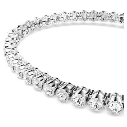 Swarovski Emily Bracelet, Round Cut, White, Rhodium Plated