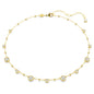 Swarovski Imber Necklace Round Cut, Scattered Design, White, Gold-Tone Plated
