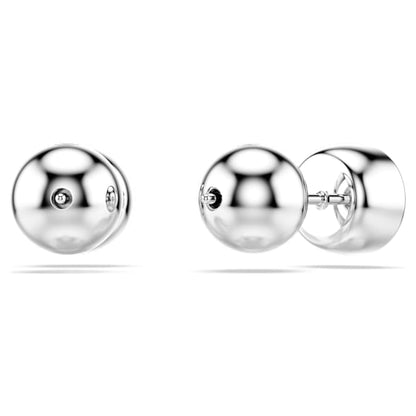 Swarovski Imber Stud Earrings, Round Cut, White, Rhodium Plated