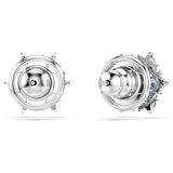 Swarovski Magic Stud Earrings, Snowflake, Blue, Rhodium Plated — 5734242 — view 4