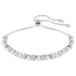 Swarovski Matrix Bracelet, Crystal Pearl, Round Cut, White, Rhodium Plated
