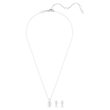 Swarovski Matrix Set, Crystal Pearl, Round Cut, White, Rhodium Plated — 5689624 — view 2