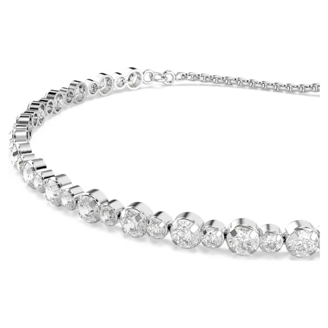 Swarovski Subtle Trilogy Bracelet, Round Cut, White, Rhodium Plated