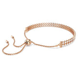 Swarovski Matrix Tennis Bracelet, Round Cut, White, Rose Gold-tone Finish — 5677823 — view 4