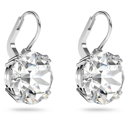 Swarovski Millenia Drop Earrings Round Cut, White, Rhodium Plated