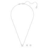 Swarovski Stilla Set, Round Cut, White, Rhodium Plated — 5647663 — view 2