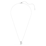 Swarovski Hyperbola Pendant, Round Cut, White, Rhodium Plated — 5737064 — view 2