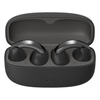 JVC Nearphones Wireless Open-Earcuffs Headphones - Coal Black — JVC HA-NP1T B case open front