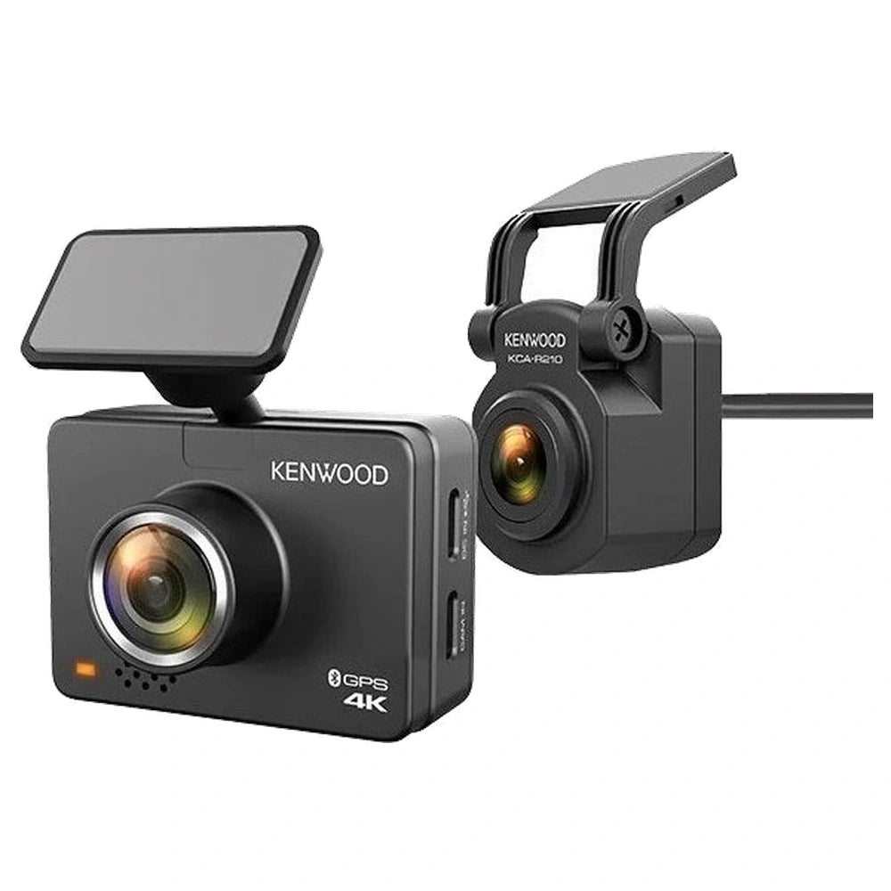 Kenwood 4K HD Dash Cam with 2" Display GPS WiFi and Rear-View Cam