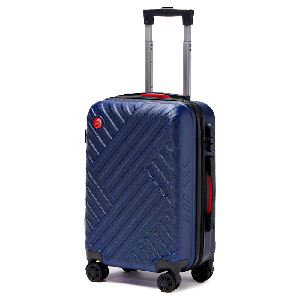LUNA Ella 3Pc ABS Luggage Set (20 inches, 24 inches, 28 inches) - Navy