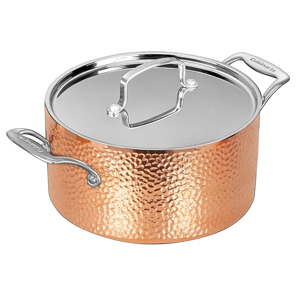 Cuisinart 8Pc Hand Hammered Copper 5-Ply Cookware Set