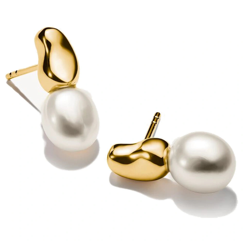 Thomas Sabo Gold Plated Earrings with Fresh Water Pearls
