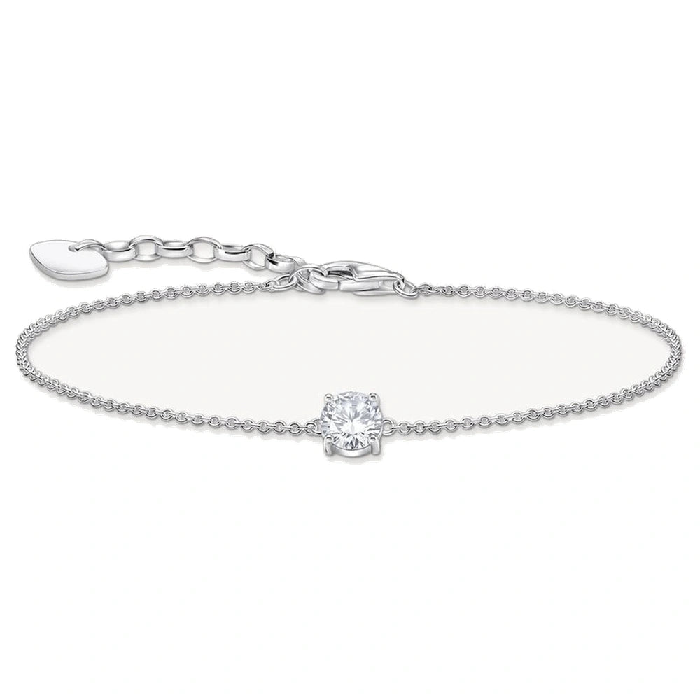 Thomas Sabo Basic White Silver Bracelet with Pendant