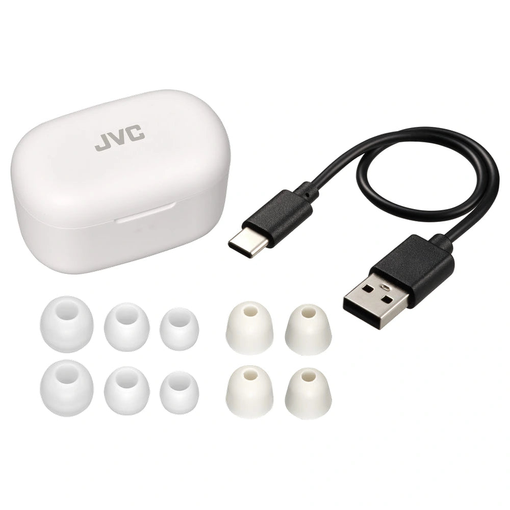 Écouteurs intra-auriculaires sans fil à réduction de bruit JVC True Wireless – Blanc