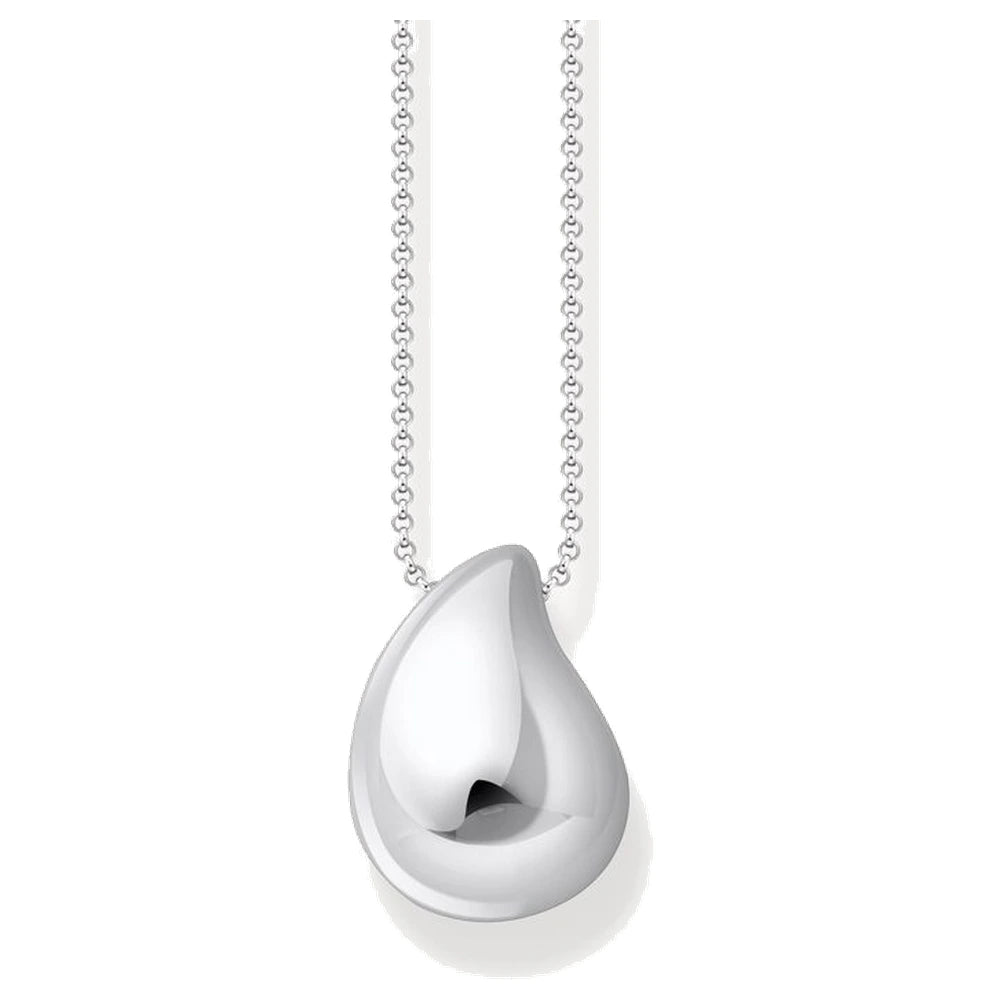 Thomas Sabo Silver Necklace With Pendant In Organic Drop-Shape