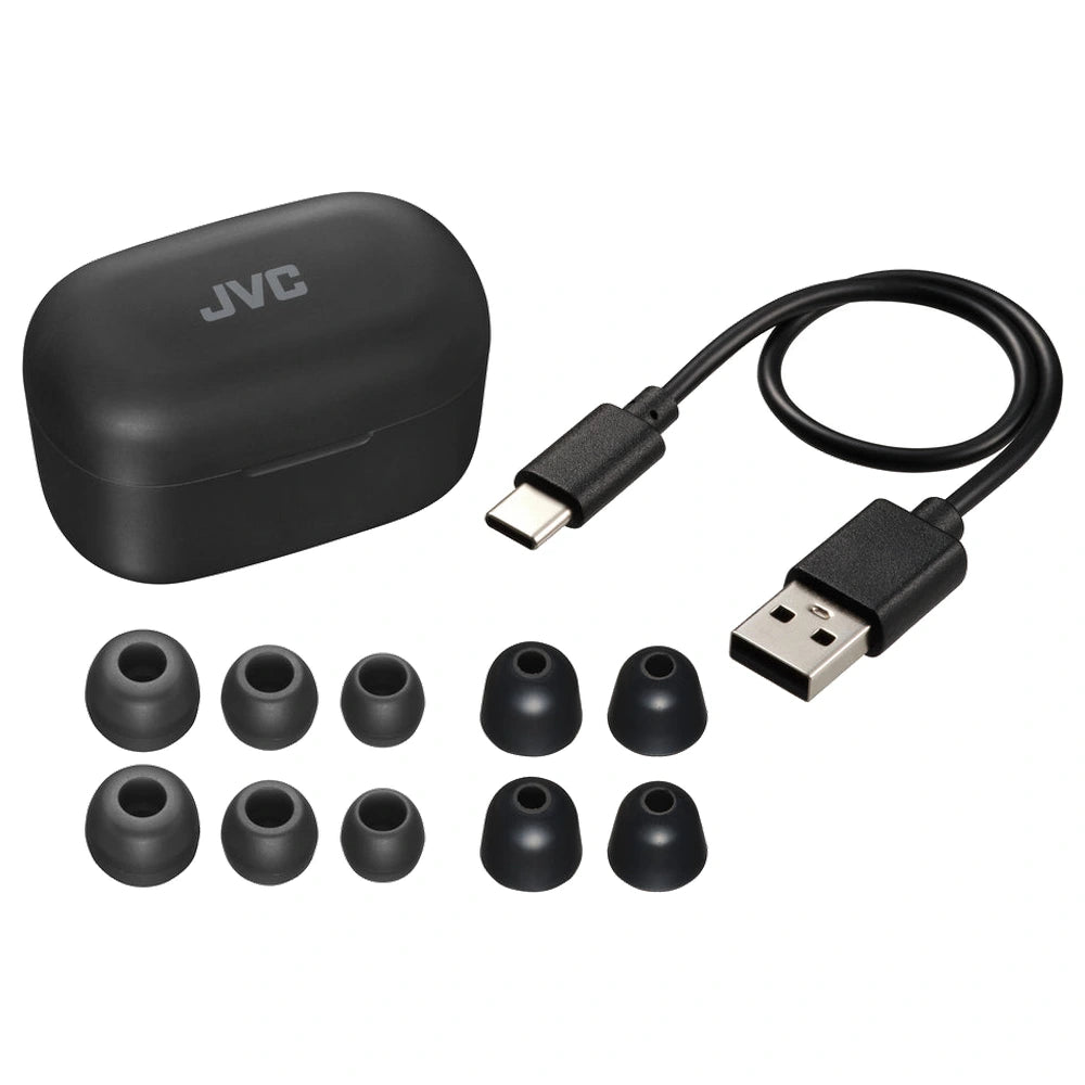Écouteurs intra-auriculaires sans fil à réduction de bruit JVC True Wireless – Noir