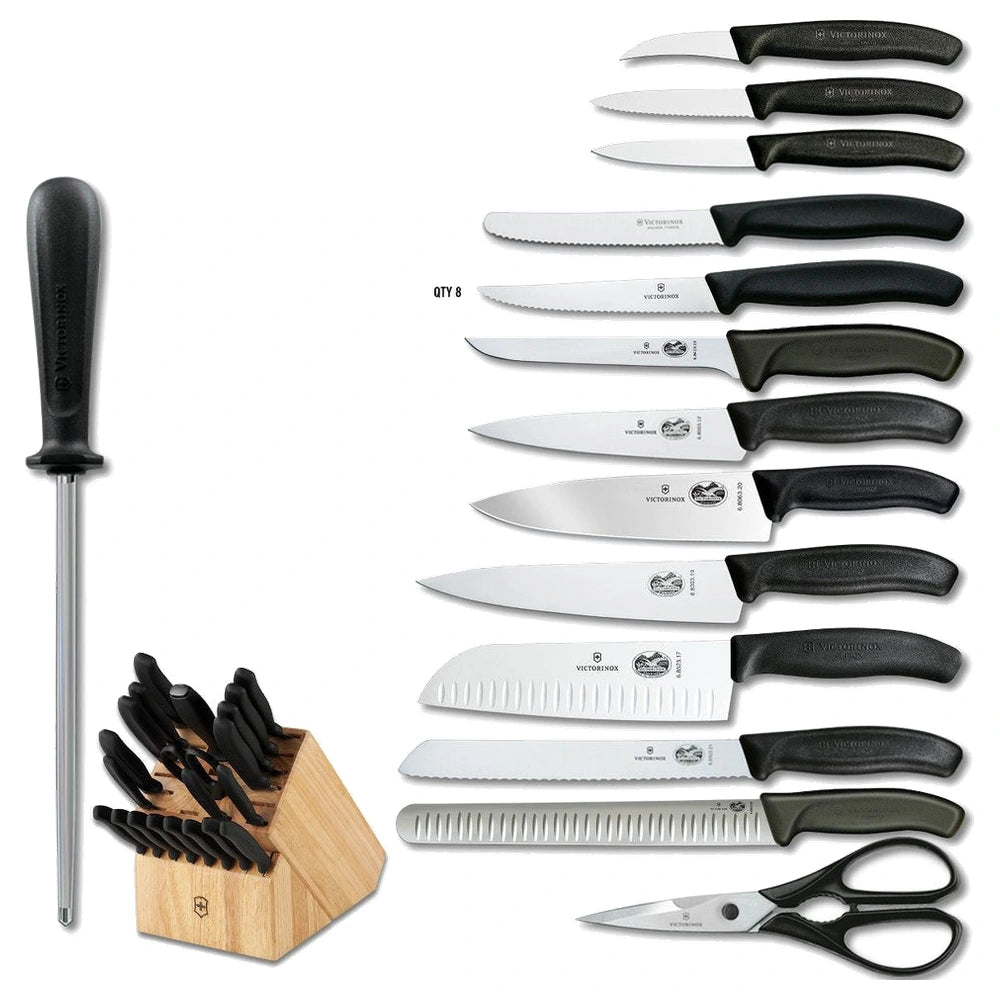 Bloc de couteaux Victorinox Swiss Classic 22 pièces – Noir