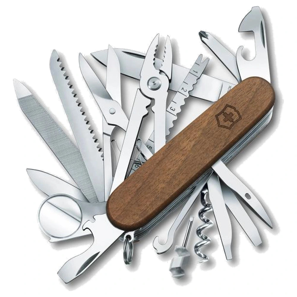 Victorinox Swiss Champ Walnut Multi-Tool Pocket Knife