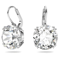 Swarovski Boucles d'oreilles pendantes Millenia, taille ronde, blanc, plaqué de rhodium
